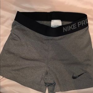 Grey Nike Pro Shorts